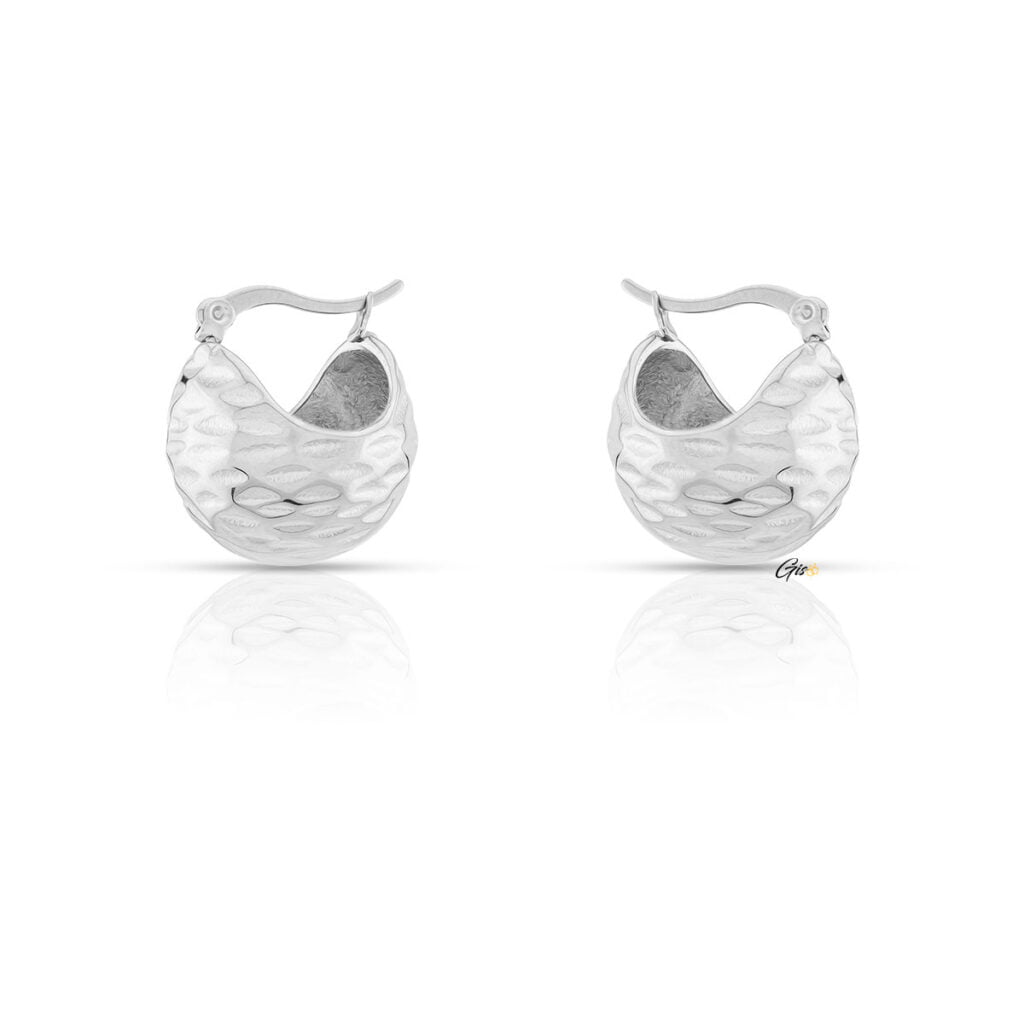 Kashkul Huggie Hoop Earrings -  AQUA CHIC 768 Stainless Steel