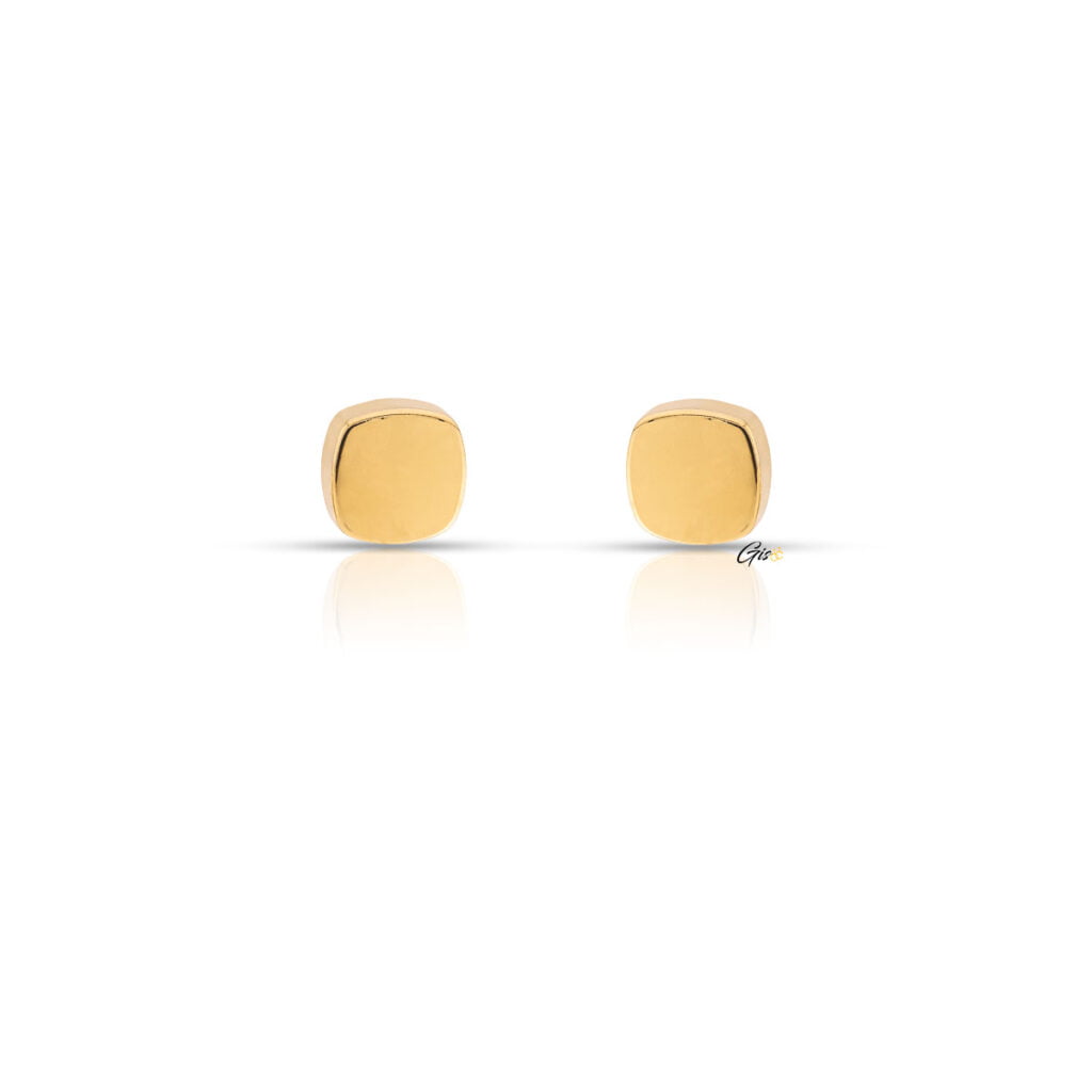 Cubic Chiclets Earrings - AQUA CHIC 851 18k Gold