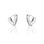 Gisoo Jewels Bijoux Suisses Boucles d'oreilles Cœur Sculpté - AQUA CHIC 718, en acier inoxydable de haute qualité, résistantes à l’eau