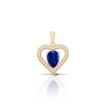 Pendentif Cœur Éternel – BRILLIANCE 107 (Bleu)
