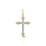 Pendentif Croix Lumière Royale – pendentif croix, croix luxe, croix fleurie, bijou religieux chic