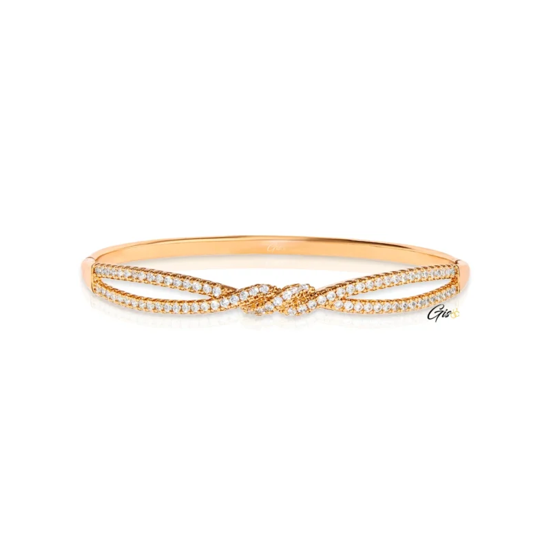 Bracelet rigide Torsade Éblouissante – BRILLIANCE 1032