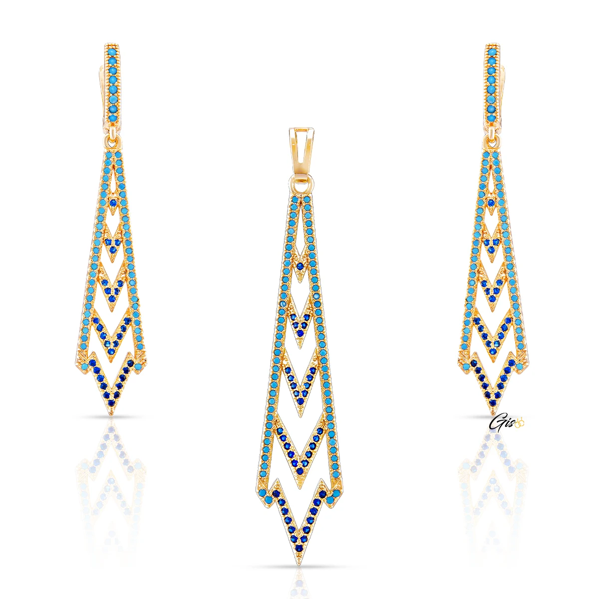 Gisoo Jewels, set pendentif et boucles d’oreilles