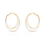 Boucles d’oreilles Cerceaux Bicolores – BRILLIANCE 504