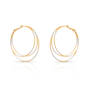 Boucles d’oreilles Cerceaux Bicolores – BRILLIANCE 504